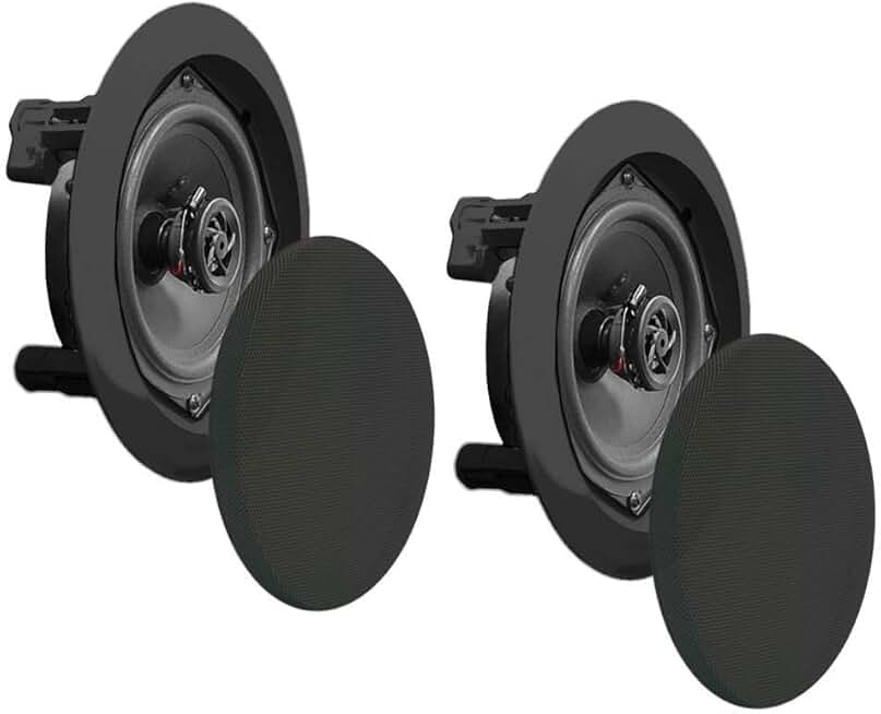 Pair of 5.25-inch 2-Way Ceiling Wall Mount Speakers