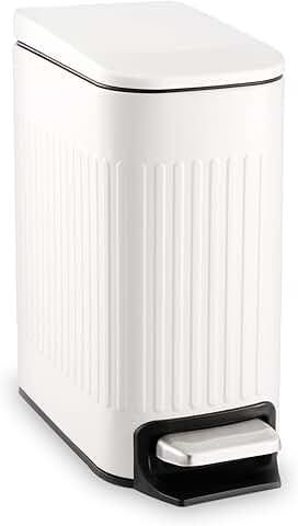 Small 1.6 Gallon Bathroom Trash Can with Lid