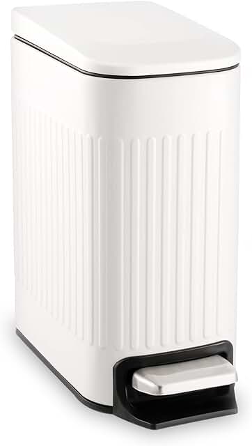 Small 1.6 Gallon Bathroom Trash Can with Lid
