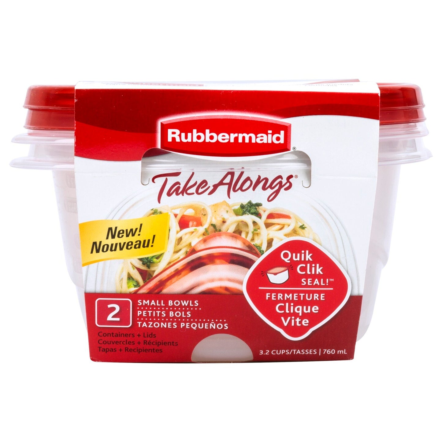 Rubbermaid Take Alongs Round Plastic Storage Bowls with Lids, 2-ctPacks (Pack 12