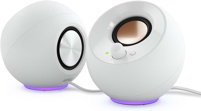 Minimalist USB-C PC Speakers with RGB Lighting