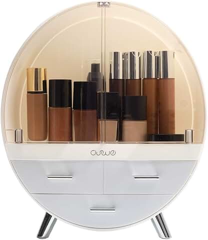 Elegant Dustproof Waterproof Makeup Organizer with Drawers