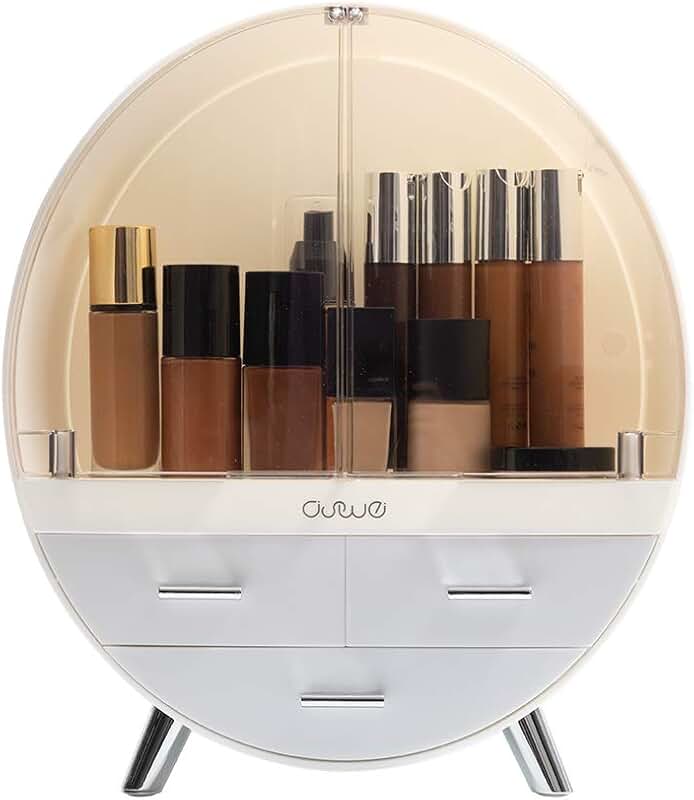 Elegant Dustproof Waterproof Makeup Organizer with Drawers