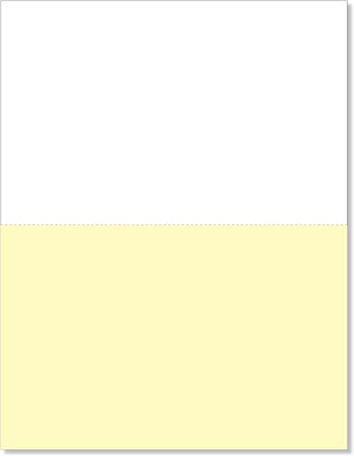 8.5 x 11 Perforated Paper Receipts, Pack of 500