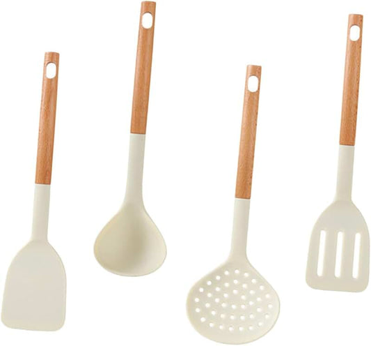4-Piece Nonstick Cookware Set with Lids in Marble Color