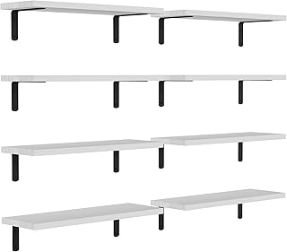 Eight Wooden Floating Shelves for Wall Storage