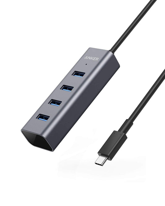 USB C Hub Aluminum Adapter with 4 USB 3.0 Ports