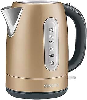 1.7L Stainless Steel Electric Kettle with Safety Lock