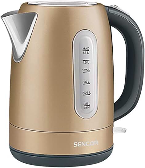 1.7L Stainless Steel Electric Kettle with Safety Lock
