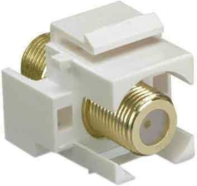 Recessed Keystone Coax Insert, Nickel, 50 Pack