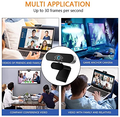 Webcam HD 1080p Web Camera with Stereo Microphone PC Desktop Laptop USB Tablet Webcam for Computers Skype YouTube Zoom Xbox One Studying Conference Video Calling