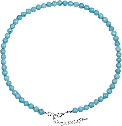 Turquoise Beaded Necklace for Women, December Birthstone, Gift