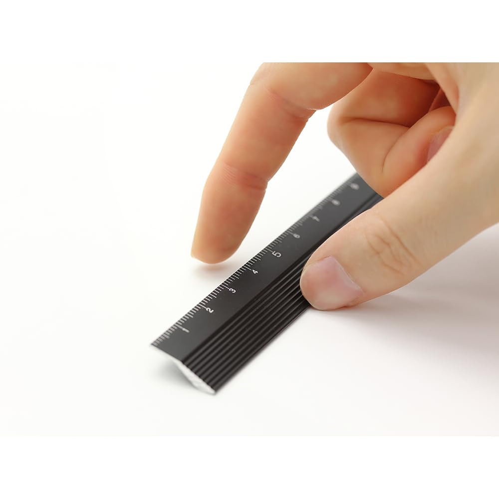 Black 15cm Aluminium Ruler