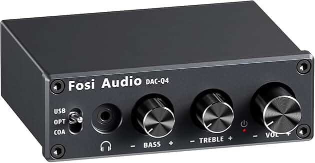 Desktop DAC and headphone amplifier with multiple inputs