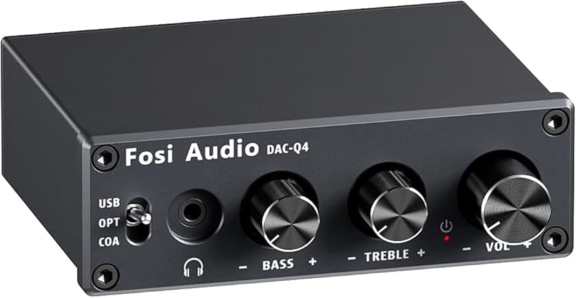 Desktop DAC and headphone amplifier with multiple inputs