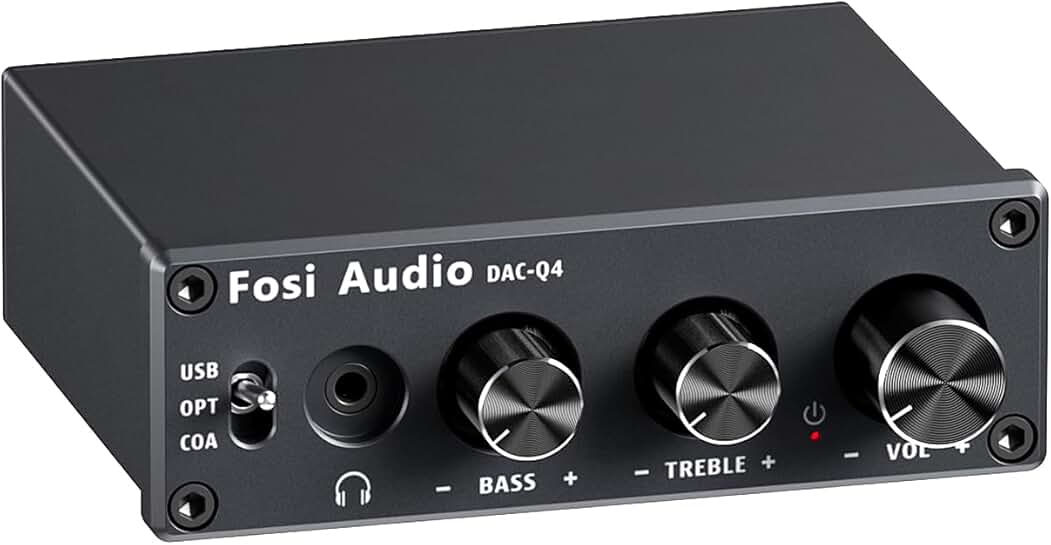Desktop DAC and headphone amplifier with multiple inputs