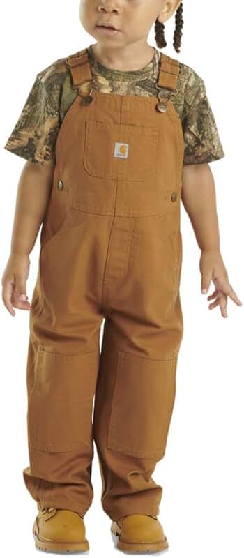 Loose Fit Canvas Bib Overalls for Boys