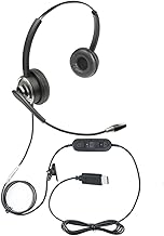 Dual Ear USB-C Voice Recognition Headset with Noise-Canceling Mic