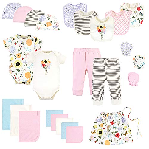 Uni  Baby  Cotton Layette Set and Giftset, Flutter Garden, 0-6 Months