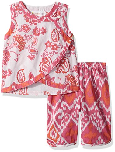 Girls' Wrap Set-  Floral, Pink, 3-6 Months