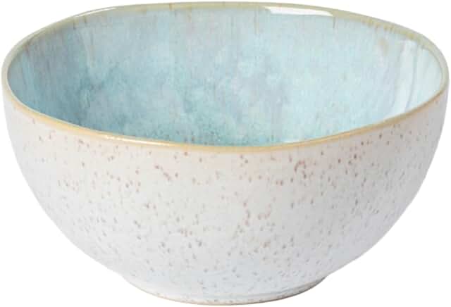 Sea Blue Ceramic Fruit Bowl, 12 oz, Microwave & Dishwasher Safe