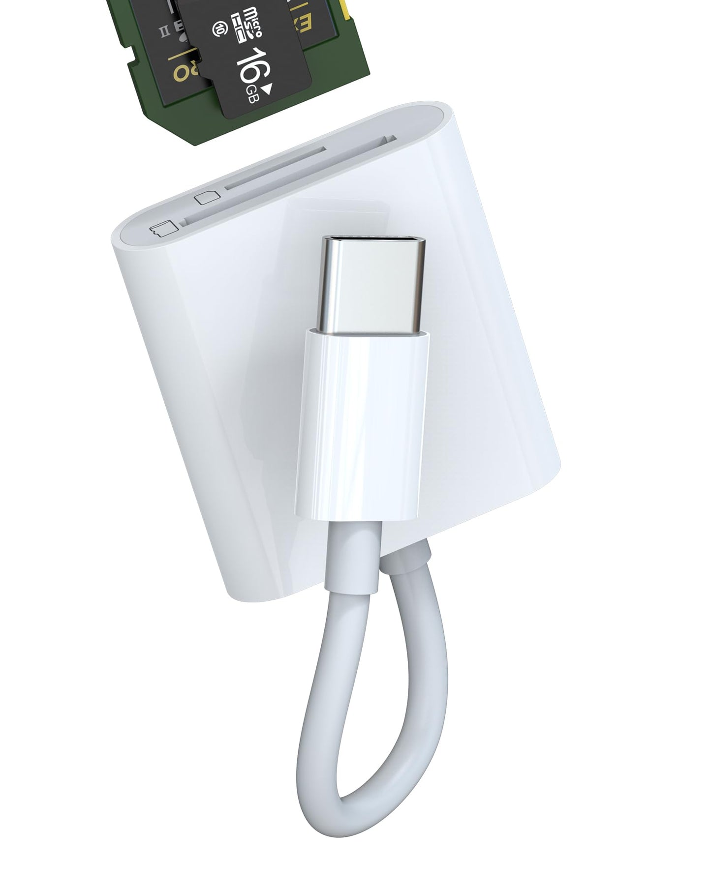 SD Card Reader for iPhone, iPad, Android, MacBook, and more