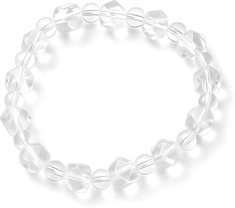 Elegant Clear Quartz Crystal Beaded Bracelet for Women