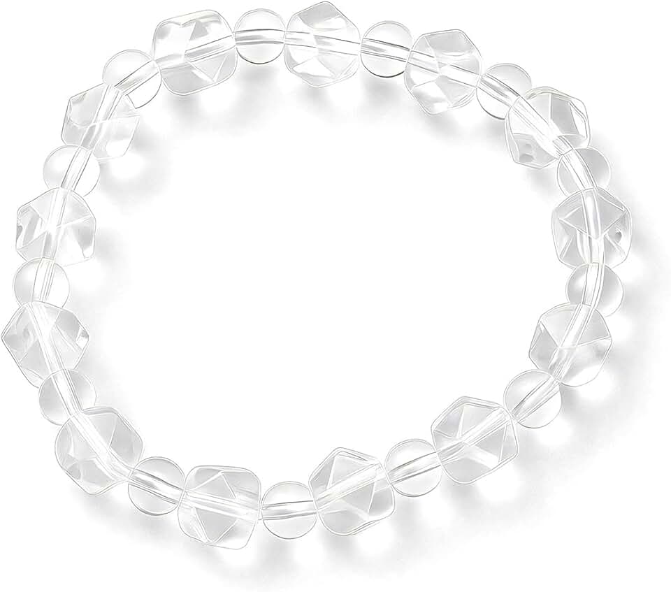 Elegant Clear Quartz Crystal Beaded Bracelet for Women