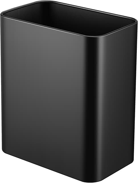 Small 2.1 Gallon Metal Trash Can for Bathroom and Kitchen