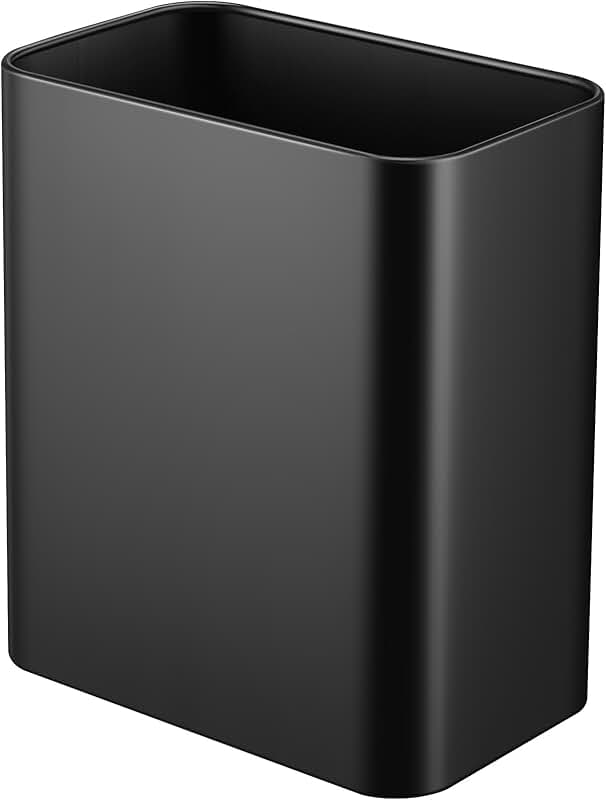 Small 2.1 Gallon Metal Trash Can for Bathroom and Kitchen