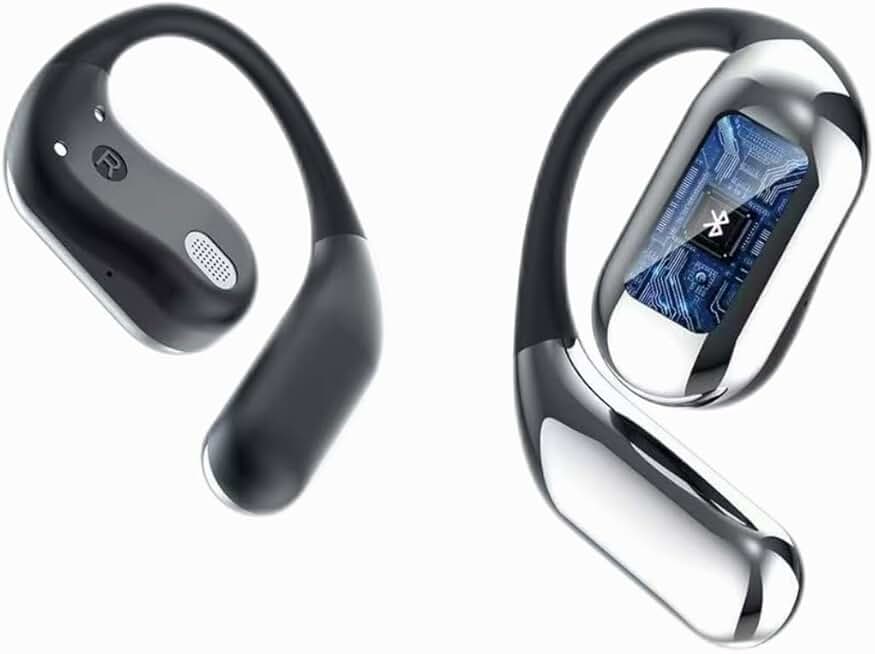 Open Ear Bone Conduction Headphones with Touch Screen and Waterproof Design