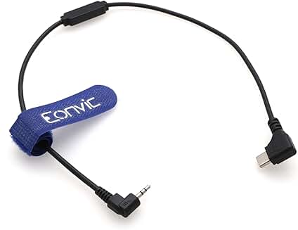 USB-C to 2.5mm LANC right angle cable for camera
