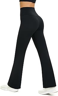 Women's High Waist Flare Yoga Pants with Tummy Control