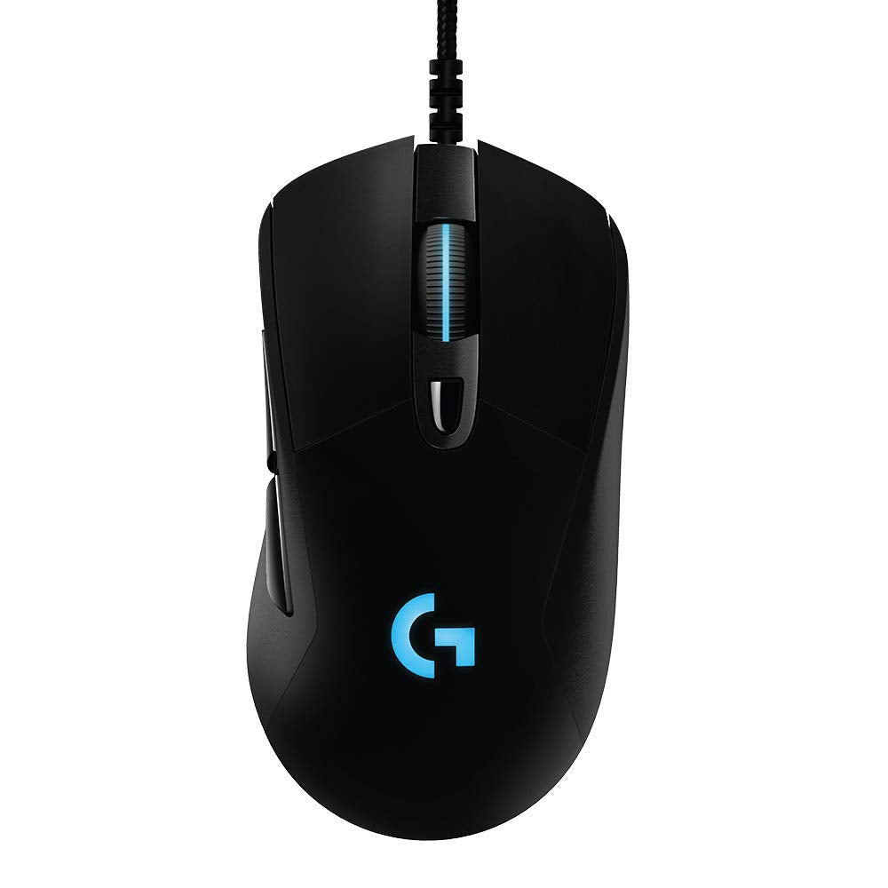 403 Hero 25K Gaming Mouse, Lightsync RGB, Lightweight 87G+10G optional, Braided Cable, 25, 600 DPI, Rubber Side Grips