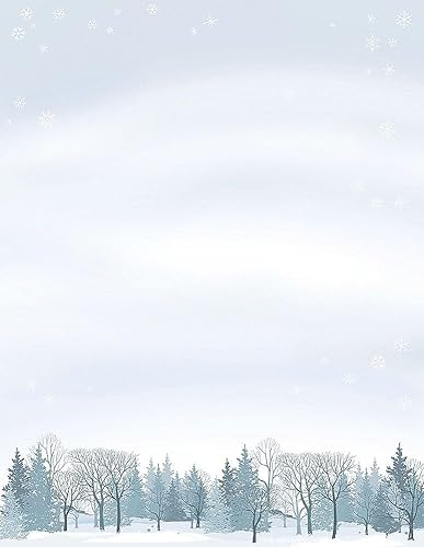Winter Wonderland Letterhead, 80 sheets, 11" x 8.5"