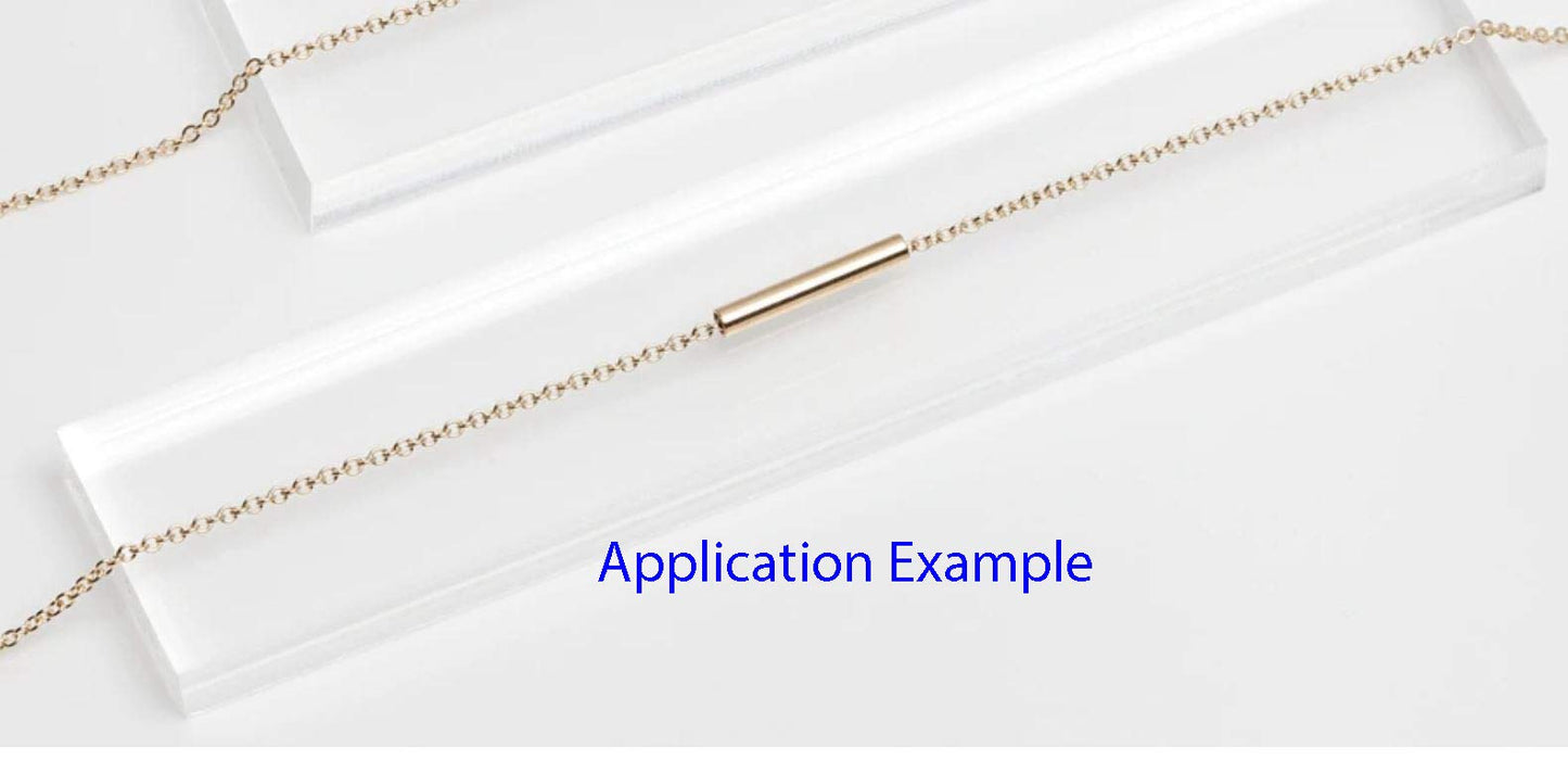 100pcs Silver Round Tube Beads for Jewelry Making
