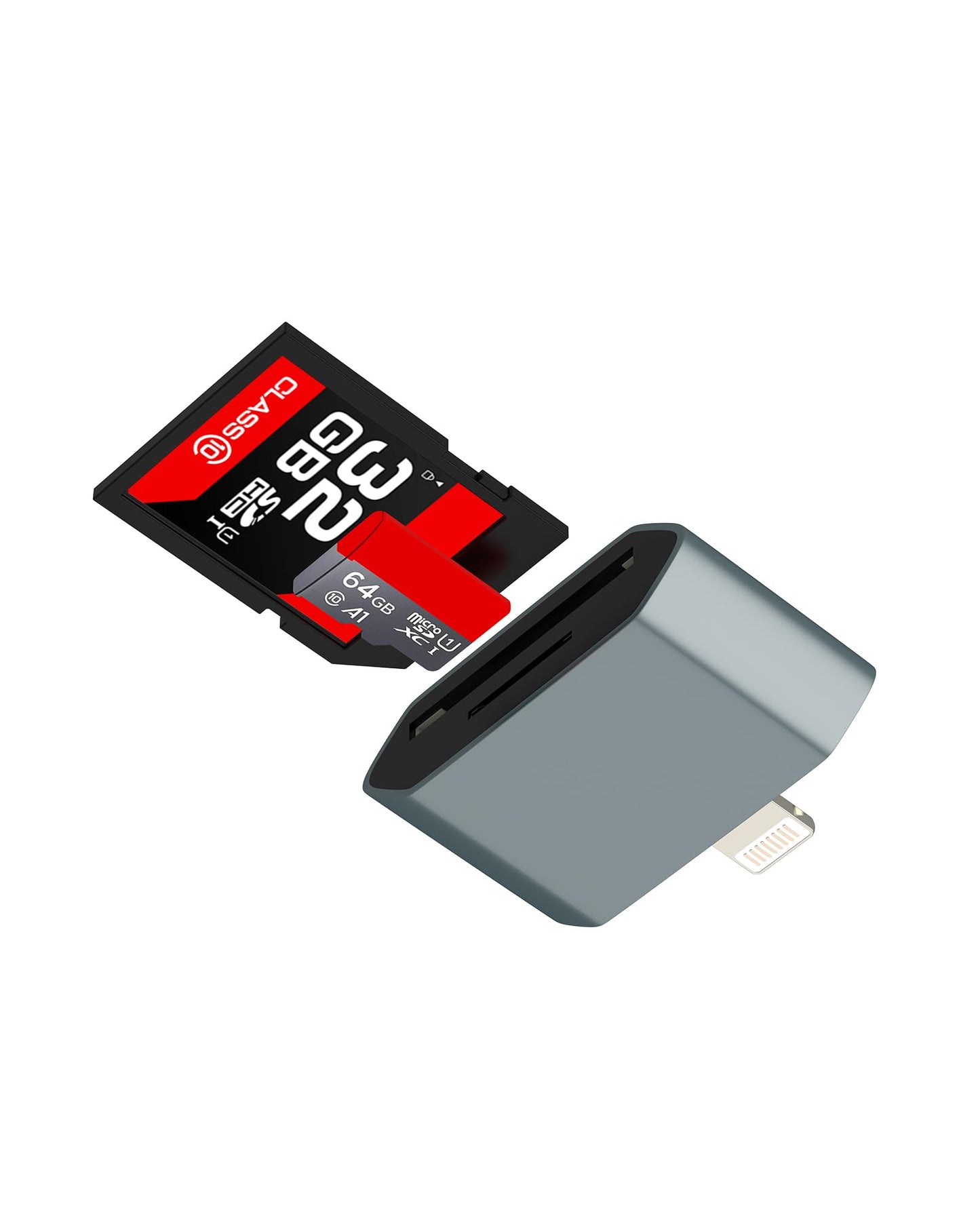 Dual Port SD and Micro SD Card Reader for iPhone and iPad