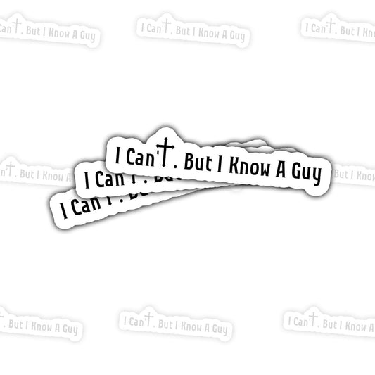 Funny Christian Quote Cross Sticker for Laptops and Bottles