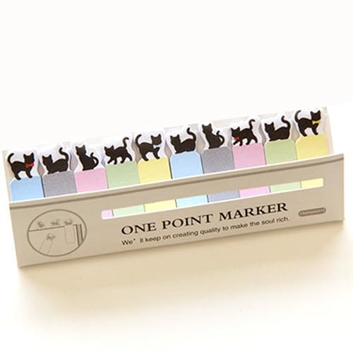 Black Kitty Cat Mini Bookmark with 150 Pages