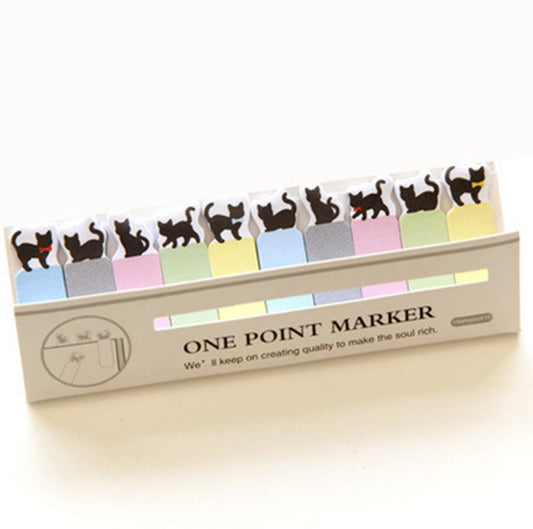 Black Kitty Cat Mini Bookmark with 150 Pages