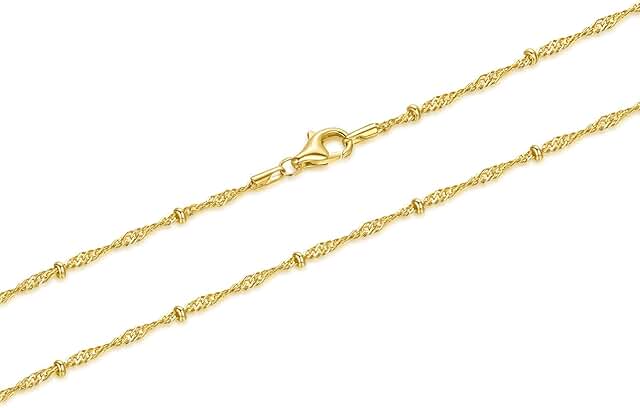 Gold Rope Necklace for Women and Men, 16-26in