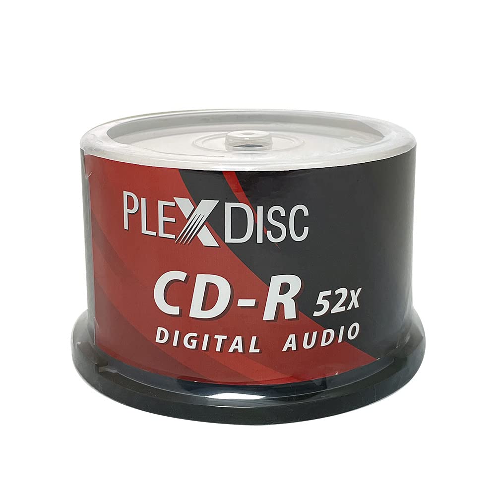 TY Series Blue CD-R 52X 700MB Music Digital Audio White Inkjet Hub Printable Recordable Media Disc - 50pk Cake Box 669-214-Y-BX, 50 Discs