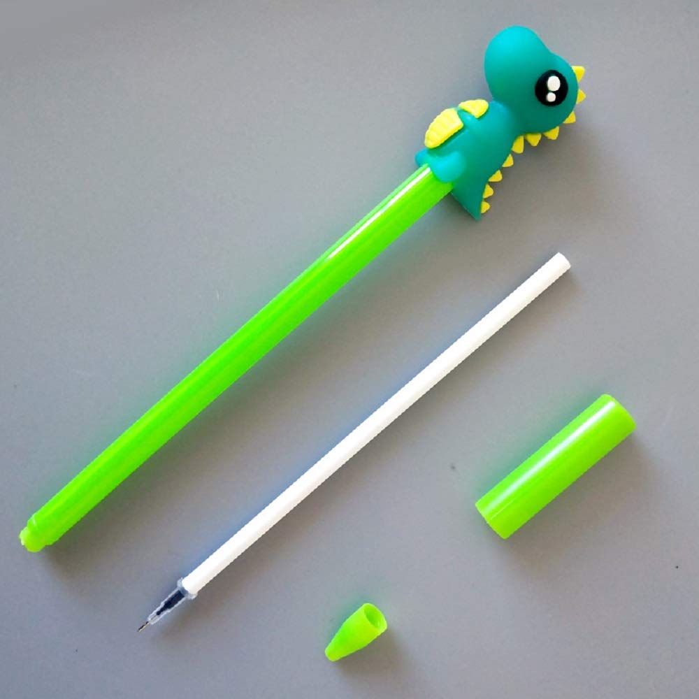 12 Cute Dinosaur Gel Ink Pens Set for Writing