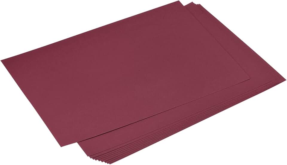 Burgundy Solid Color Cardstock, 11.7" x 16.5", 20 sheets