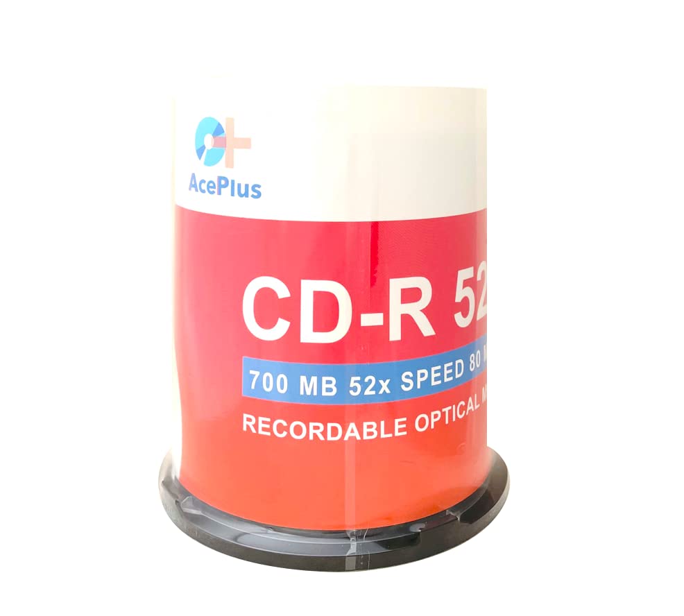 100 Shiny Silver CD-R Recordable Discs in 52x Recording Speed and 700 MBs of Data (100-pk Cakebox)