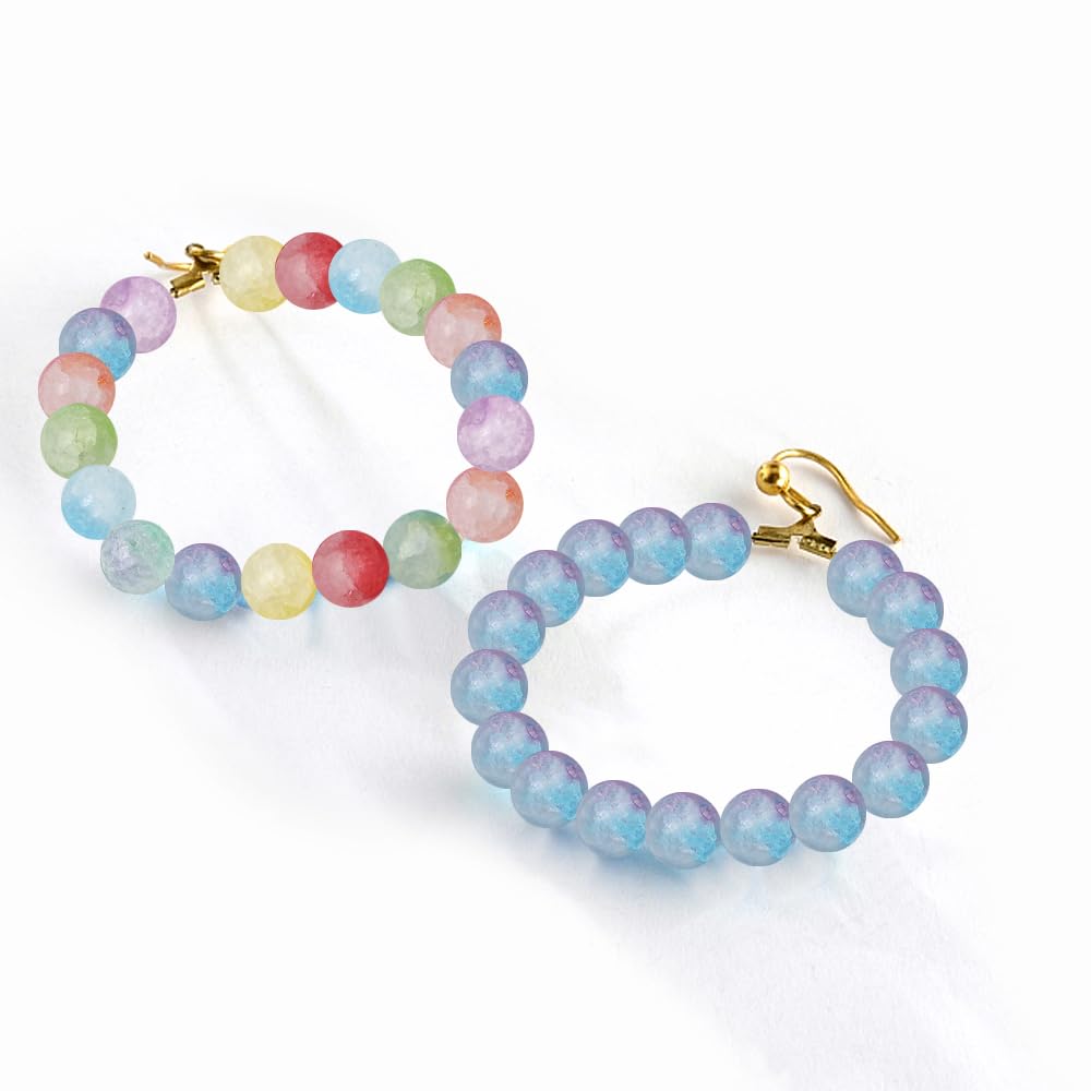Colorful 8mm Crackle Beads for Jewelry Making