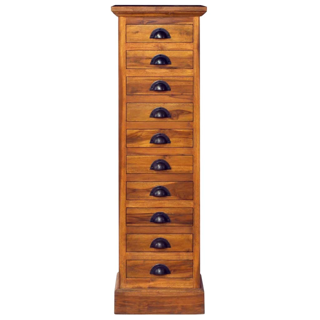 10-Dr er Cabinet 13.8"x11.8"x47.2" Solid Teak Wood