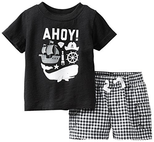 Carter s 2 Piece Short Set  Baby  - Black-