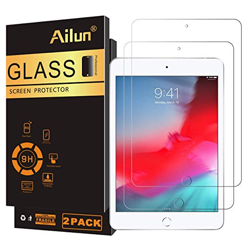 Screen Protector Compatible for iPad Mini 4, iPad Mini 5 2019 2Pack Tempered Glass 2.5D Edge Ultra Clear Transparency Anti Scratches Case Friendly