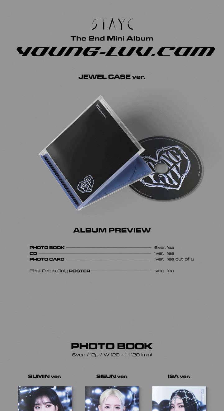 Young-LUV 2nd Mini Album Jewel Case Version CD+16p Random PhotoBook+1p PhotoCard+Tracking Kpop Sealed